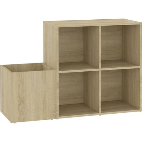 Meuble à chaussures d'entrée en bois d'ingénierie chêne Sonoma (1/5)