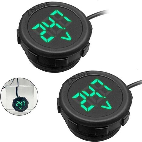 Digitales DC 4V-100V LED-Display-Voltmeter für Fahrzeuge, Batteriespannungstester, geeignet für Motorräder, Boote, LKWs, Wohnmobile und Schiffe (Grün).