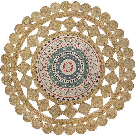 Tapis - DKD Home Decor - Standard - Marron - Rond - Fibres naturelles (1/4)