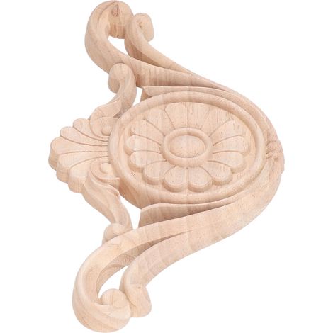 Applique en Bois Naturel Facile à Poser - Décoration Murale Écologique et Durable, Motif Classique Sculpté (1/5)