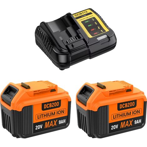 Akku für Elektrowerkzeuge, hohe Kapazität 9000mAh, Dual-Voltage-Kompatibilität, 2BAT 4aLadegerät (1/2)