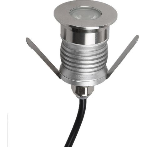 Spot LED encastré au sol 1W – Étanche IP67 – Éclairage extérieur pour jardins, terrasses et allées – Lumière blanche froide 6000K – Qersta