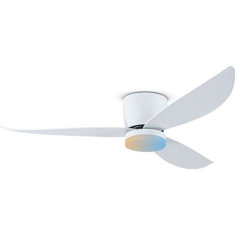 Ventilateur de plafond - Brasseur d'air 6-35W CCT Gradable avec télécommande - Blanc (1/4)