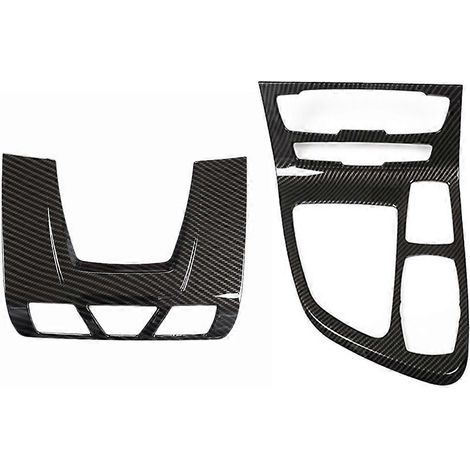 2 accessoires auto : 1 cache pour panneau de liseuse avant et 1 cache chromé pour levier de vitesse de console centrale. (1/5)