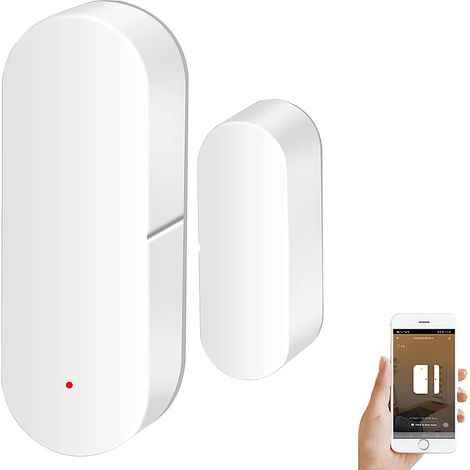 Capteur de Porte et fenêtre: Alertes en Temps réel, Capteur de Contact pour la sécurité Domestique et la domotique Intelligente (1PCS) (1/5)