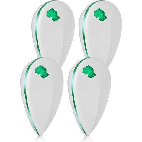 Répulsif Ultrasons Moustique Lot de 4 Anti Moustique Intérieur Répulsif électronique Insectes Repulsif Ultrason Souris pour Rongeurs, Moustique, Cafard -100% Inoffensif (1/5)