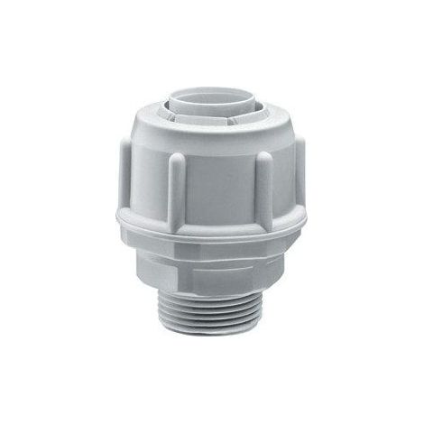 Raccordo Fisso Con Passo Gas Rung Ip54 25Mm  3/4 Grigio ( Gewiss Cod. Dx56225 )