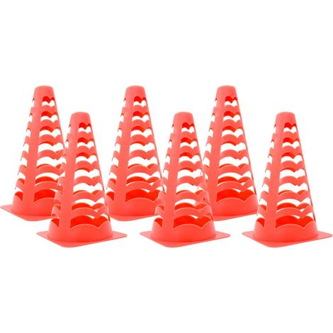 Fußballkegel 6 Stk. Stapelbar Orange 13x13x22,5 cm