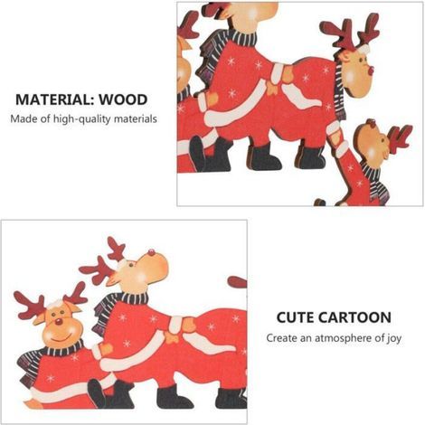 Weihnachtstürdekoration, Weihnachtsmann, Rentier, Engel, Weihnachtstür-Eckschild für die Festtagsdekoration (1/5)