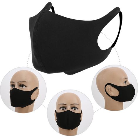 Masque Anti-Poussière Noir en Coton pour Cyclisme et Randonnée (1/5)