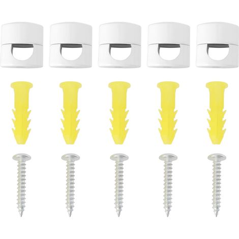 Lot de 5 Crochets pour Lustres Plafonniers Câbles pour Câbles Textiles Câbles de Lampe en PVC Support de Câble Monté en Surface pour 7 virgule 8 16 mm (1/4)
