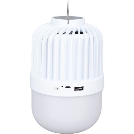 Lampe de camping stéréo à 360° avec haut-parleur LED intégré, 2000 lm, rechargeable par USB et 2 modes d'éclairage. Idéale pour le camping. (1/5)