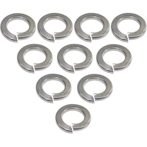10 pièces rondelle frein ressort, M10 acier inoxydable A2, rondelle Grower DIN127, fixation anti-désserrage pour bricolage et mécanique (1/3)