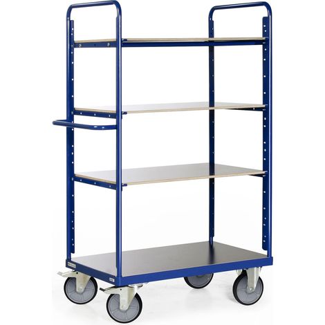 Bako Logistiksysteme Etagenwagen F600 mit 4 Ladeflächen 600kg Tragkraft 1800mm hoch 1000x700mm