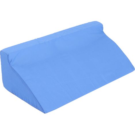 Coussin triangulaire en mousse avec housse zippée lavable, coussin de soutien lombaire et de surélévation des jambes (bleu) (1/5)