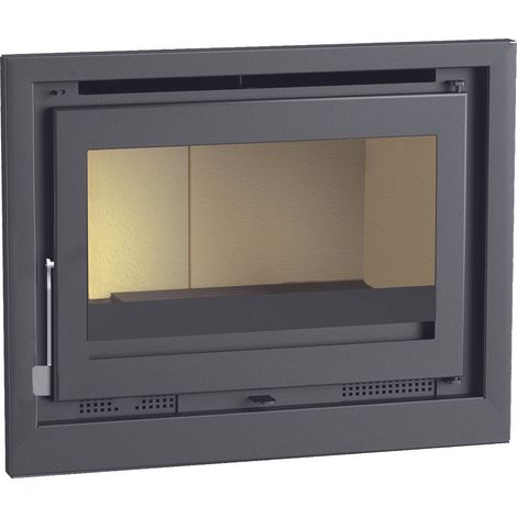 Fm Calefaccion – Insert cheminée acier 70cm – Double combustion – Rendement 75% – Sortie des fumées 150mm – Volume de chauffe 335m3