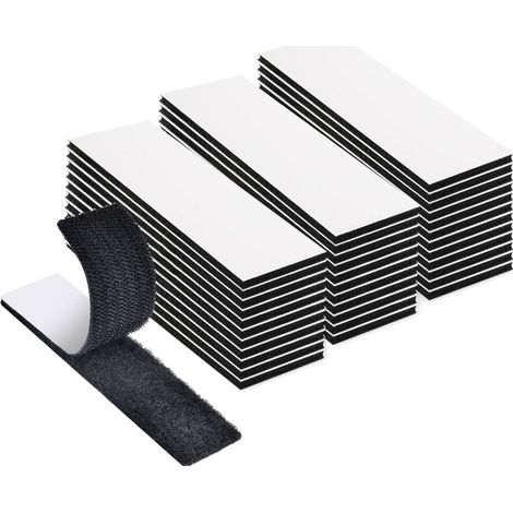 Extrastarkes, selbstklebendes Material, 30 Stück doppelseitige, schwarze Selbstklebefolie für Wände/Böden/Türen/Glas/Metall (1/5)