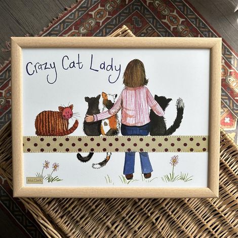 LP19 Supporto per laptop Crazy Cat Lady Kociara