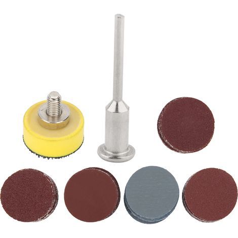 52-piece electric sander accessory set with 50 sanding discs, a 1-inch polishing pad, and a 1/4-inch rotating handle (1/5)