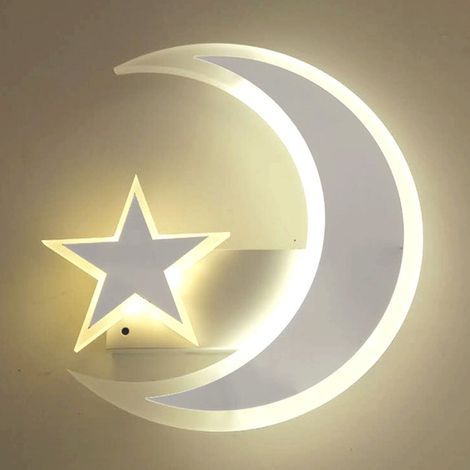 Nordische LED-Wandleuchte, weiß – Eisen und Acryl – Energiesparend – Lange Lebensdauer – Für Wohn- und Schlafzimmer (1/4)