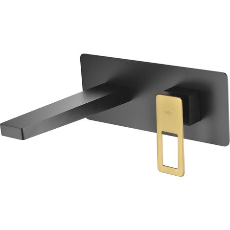 Grifo de lavabo empotrado Suecia negro oro [ IMEX® ]