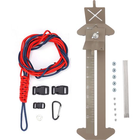 Kit de bracelet paracorde et gabarit réglable en acier avec mèches libres et fermoirs (1/5)