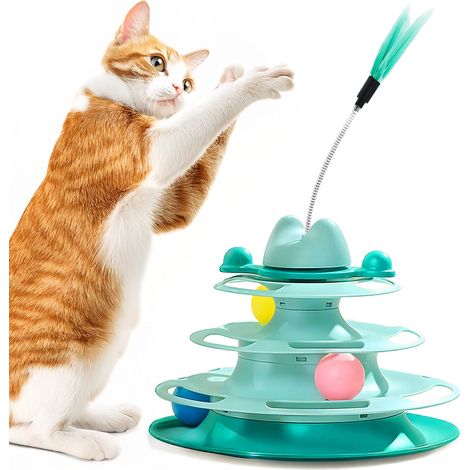 Interaktives Spielzeug für Katzen, ein Turm mit Bällen THEODORE'S TOWER