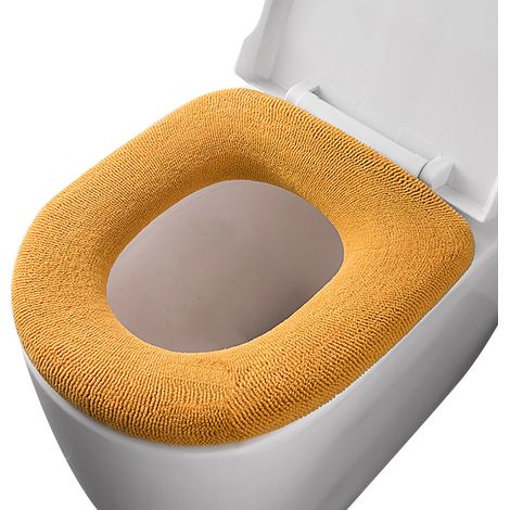 1 coussin de siège de toilette, lavable et épais, doux et élastique, chaud et respirant, pour usage domestique toute l'année (1/5)