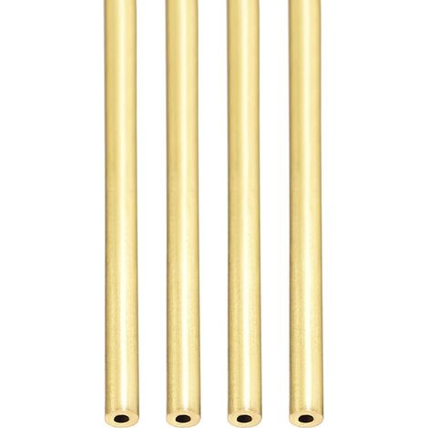 2 mm x 0.5 mm x 300 mm Brass Round Metal Tube 4Pcs (1/5)