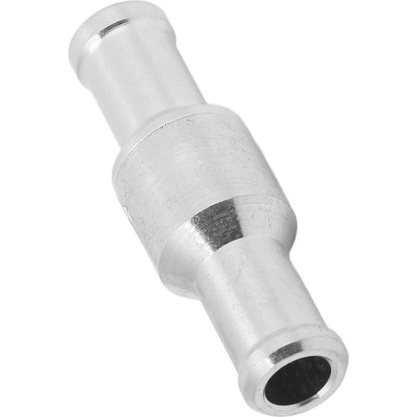 Einweg-Rückschlagventil aus silberfarbener Aluminiumlegierung für Kraftstoffleitungen (Wasser, Öl, Diesel, Benzin), 10 mm / 0,39 Zoll (1/5)