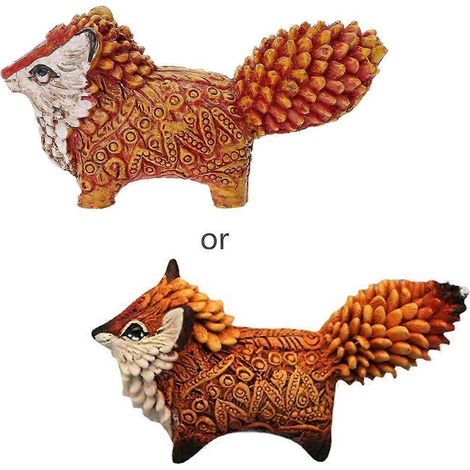 Tierfiguren aus Kunstharz, Fuchsstatue, Skulpturen, Heimdekoration, Gartendekoration