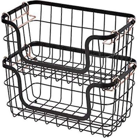 Paniers de rangement métalliques basiques pour la cuisine ou la salle de bain (1/5)