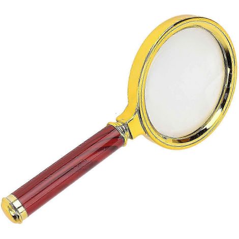 Loupe de lecture portable x7 pour seniors, monture en bois et verre, diamètre 70 mm (1/5)