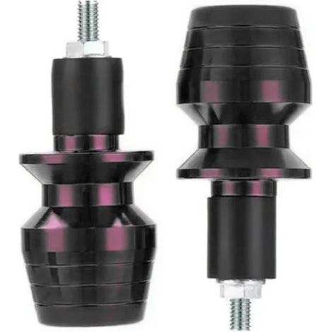 Poignées de guidon moto 1 paire, embouts en alliage d'aluminium, bouchons de guidon noirs, accessoires de modification (1/5)