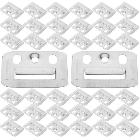 100 Pièces Boucles pour Panneau Mural en Acier Inoxydable Argenté, Résistant la Rouille la Déformation, pour Fixation de Panneaux Intégrés (1/5)