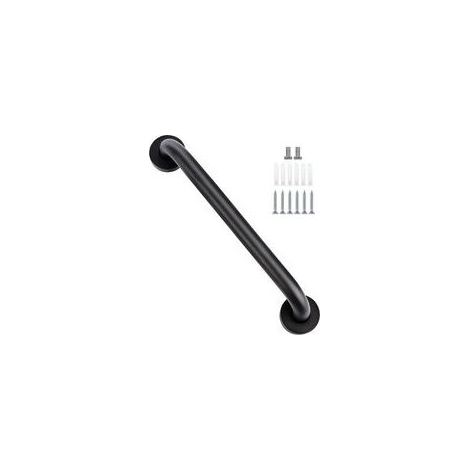 Barre d'appui de baignoire, poignée d'équilibre de sécurité, poignée de sécurité pour baignoire pour personnes âgées et handicapées, 40 cm, noir mat (1/4)