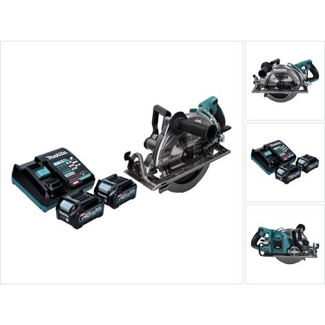 Makita RS 002 GD2 Sierra circular sin cable 40 V máx. 260 mm sin escobillas + 2x batería recargable 2,5 Ah + cargador (1/5)