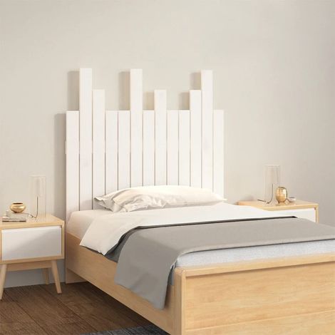 Tête de lit murale Blanc 82,5x3x80 cm Bois massif de pin vidaXL
