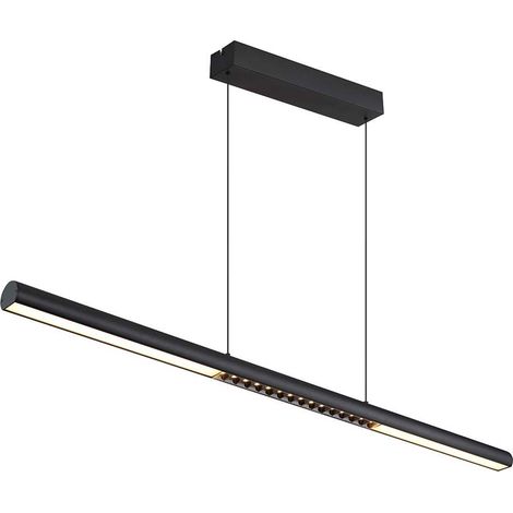 Pendelleuchte Hängelampe Wohnzimmerlampe schwarz höhenverstellbar LED H 150 cm