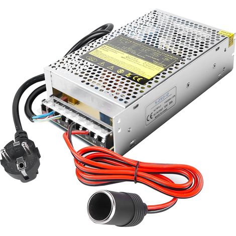 Alimentation à découpage 12 V 20 A 240 W, adaptateur allume-cigare, prise 240 V CA vers 12 V CC, compatible avec les rubans LED, caméras de surveillance, radios, appareils photo et instruments électro (1/5)