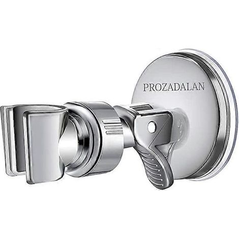 Verstellbarer Duschhalter mit Saugnapf, 360° schwenkbarer Duschkopfhalterung und abnehmbarer Duschkopfhalterung.