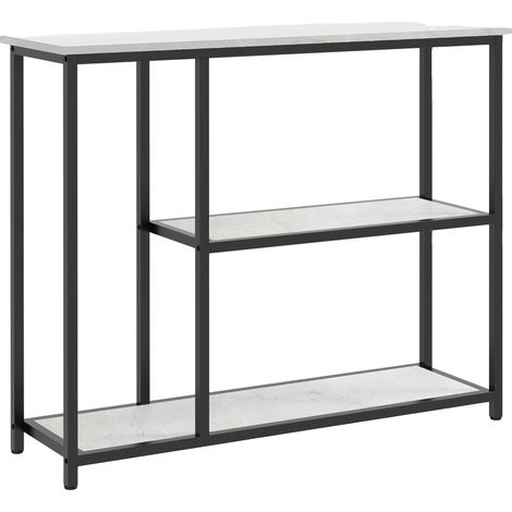 Mesa consola, estructura de aglomerado y acero, dimensiones 100 x 30 x 80 cm, capacidad de carga 28 kg, requiere montaje, protección antivuelco. (1/5)