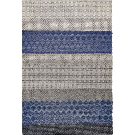 Teppich AKKAYA Blau 140 x 200 cm Wolle