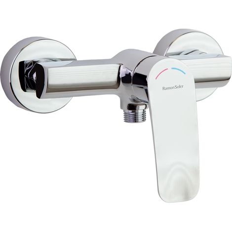 Ramon Soler - Grifo de Ducha Monomando Cromado con Sistema C2 de Ahorro de Agua Serie New Fly