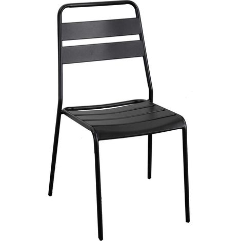 Silla asiento de jardín Antracita 50x54 cm h 87 cm en Metal mod. Rovigo