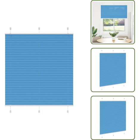 vidaXL Plissee Blau 120x150 cm Stoffbreite 119,4 cm Polyester (1/5)