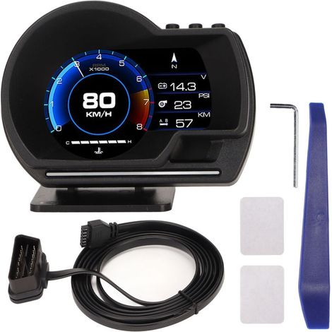 Intelligentes OBD- und GPS-Fahrzeug-Anzeigesystem – Dual-LCD-Display-HUD-System für Fahrzeuge