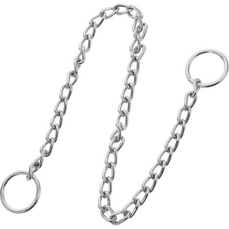 Collar de cadena ajustable plateado para perros pequeños, 2 unidades, elegante y ligero. (1/5)