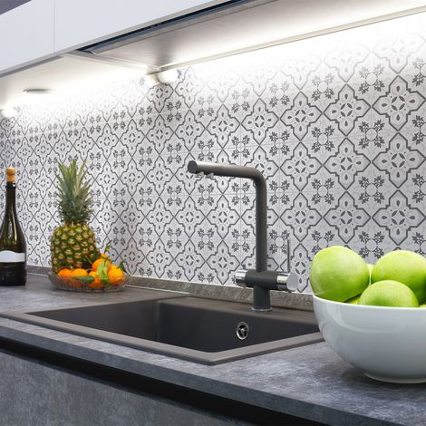 Sticker Mural Carrelage adhésif Cuisine Salle de Bain - 24 STICKERS CARREAUX DE CIMENT AZULEJOS CYLIA - 24stickers10x10cm (1/5)