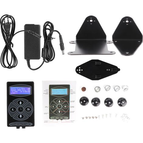 Bloc d'alimentation LCD professionnel pour tatouage, alimentation multifonction avec mémoire, prise américaine (1/5)